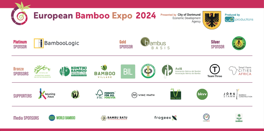 European Bamboo Expo 2024 supporters logos.